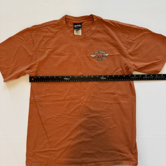 Vintage Y2K Harley Davidson 2008 Sturgis Wille G Orange Shirt Size Large Tee - Picture 6 of 6